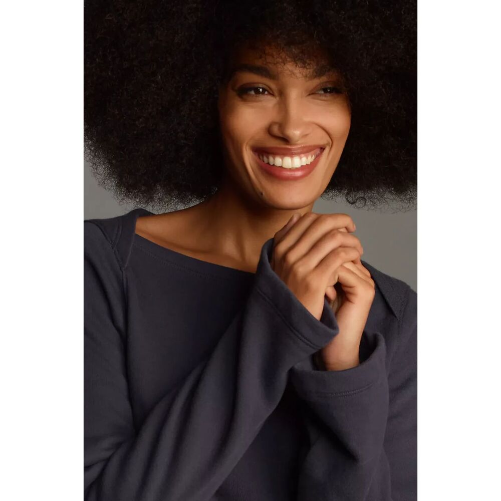 Nation Los Angeles Darlene Envelope Sweatshirt in Navy Blue, Medium (U2)